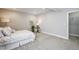Bedroom featuring plush carpet and neutral paint, with bright accents from plants and artwork at 26722 E Peakview Pl, Aurora, CO 80016