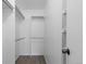 A closet featuring neutral paint and shelving at 7185 S Gaylord St # G13, Littleton, CO 80122