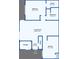 Detailed floor plan showcasing the layout of the home including the living room, kitchen, bedroom, and bathroom at 7185 S Gaylord St # G13, Littleton, CO 80122