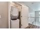 Convenient laundry closet with stackable washer and dryer at 16700 Alzere Pl, Parker, CO 80134