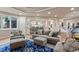 Open-concept living room with hardwood floors, comfortable seating, and natural light at 11406 Conifer Ridge Dr, Conifer, CO 80433