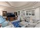 Cozy living room with large windows, comfortable seating, and neutral decor at 11406 Conifer Ridge Dr, Conifer, CO 80433