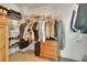 Walk-in closet with ample shelving and storage for clothes and personal items at 20530 Parker Vista Cir, Parker, CO 80138