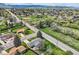 Aerial view of a residential neighborhood with spacious lots, green trees, and well-maintained houses at 798 Alkire St, Lakewood, CO 80401