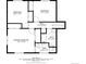 Second floor layout featuring three bedrooms, two bathrooms and a hall at 7276 W 83Rd Way, Arvada, CO 80003