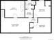 Basement plan showing utility room, living area, bedrooms, and bath for potential living at 7720 Kendall St, Arvada, CO 80003