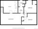 Basement plan showing utility room, living area, bedrooms, and bath for potential living at 7720 Kendall St, Arvada, CO 80003