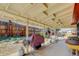 Spacious covered patio, adjacent to the home and garden, with furniture and decor at 8221 Ralph Ln, Denver, CO 80221