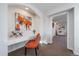 Cozy office nook featuring an arched alcove and built-in desk at 315 Painted Horse Way, Erie, CO 80516