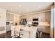 Spacious kitchen with stainless steel appliances, a quartz countertop island, and sleek gray cabinetry at 417 S Ouray St, Aurora, CO 80017
