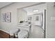 The kitchen features an open design with modern appliances and a bar area with seating at 500 S Pennsylvania St # 520, Denver, CO 80209