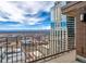 Balcony with city view and mountain backdrop at 1020 15Th St # 42A, Denver, CO 80202