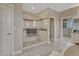 Spacious main bathroom showcasing a large glass shower and upscale finishes at 11821 Discovery Ln, Parker, CO 80138