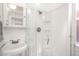 Bathroom with a shower/tub combo and white sink at 561 Cherokee St, Denver, CO 80204