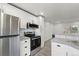 Well-lit kitchen with modern appliances and stylish white cabinets, offering a practical layout at 1545 S Ouray Cir # A, Aurora, CO 80017
