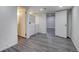 Spacious basement area featuring modern gray flooring and laundry hookups at 7396 S Knolls Way, Centennial, CO 80122