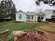 Landscaped backyard featuring a green lawn and a rock garden at 9806 Hooker Ct, Denver, CO 80031
