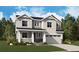Beautiful two-story home boasts stylish siding, a covered porch, and an attached two-car garage at 24990 E 42Nd Ave, Aurora, CO 80019