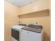 Laundry room area features modern side-by-side washer and dryer at 10152 Telluride St, Littleton, CO 80125