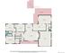 First floor plan with bedrooms, living, dining, kitchen, garage, and porch at 3900 Garland St, Wheat Ridge, CO 80033