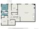 Basement floor plan with laundry, bath, bedrooms, rec room, storage and utility room at 3900 Garland St, Wheat Ridge, CO 80033