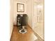 Interior view of a home salon space including salon chair, sink and mirror at 12234 W Saratoga Ave, Morrison, CO 80465