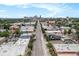Aerial shot showcasing the city skyline in the background at 474 N Inca St, Denver, CO 80204