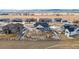 Aerial view of house and surrounding neighborhood at 528 Nesting Eagles Way, Berthoud, CO 80513