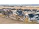 Aerial view showcasing the home's backyard and neighborhood at 528 Nesting Eagles Way, Berthoud, CO 80513