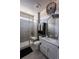 Modern bathroom with a glass shower and updated vanity at 15601 W Eureka Ave, Morrison, CO 80465