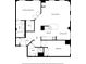Detailed floor plan showcasing the layout of the primary bedroom, living room, kitchen, and bathrooms at 444 17Th St # 1003, Denver, CO 80202