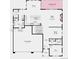 Detailed floor plan showcasing the layout of the home, including kitchen, living areas, and garage at 5629 Farrier Pt, Castle Rock, CO 80104