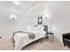 Cozy finished basement bedroom with recessed lighting, neutral decor, and a stylish side table at 1011 Milo Cir # A, Lafayette, CO 80026