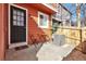 Cozy patio with a small table and chairs, perfect for enjoying the outdoors at 1011 Milo Cir # A, Lafayette, CO 80026