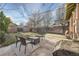 Large backyard with concrete patio space and furniture along with a privacy fence at 2050 S Lincoln St, Denver, CO 80210