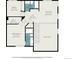 Second floor layout displays bedrooms, baths, walk-in-closet, hall and a Gathering room at 19153 E 51St Ave, Denver, CO 80249