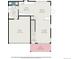 Layout of the home's main floor, highlighting the kitchen, living room, garage and utility area at 19153 E 51St Ave, Denver, CO 80249