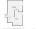 Floor plan of the basement with two rooms, labeled as 