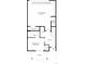 A detailed layout of the first floor with garage, bedroom, bath and foyer with closets at 2361 Junegrass Ln, Superior, CO 80027