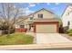 Charming two-story home with a well-manicured lawn, two-car garage, and inviting front entrance at 5174 S Ukraine St, Aurora, CO 80015