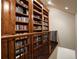 Impressive library with built-in bookshelves and balcony at 4479 Tierra Alta Dr, Castle Rock, CO 80104
