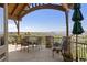 Spacious patio with scenic mountain views and seating area at 4479 Tierra Alta Dr, Castle Rock, CO 80104