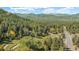 Picturesque mountain view with lush green forest and beautiful blue sky on a sunny day at 25728 Stanley Park Rd, Evergreen, CO 80439