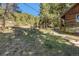Beautiful yard featuring lush greenery, a gentle slope, and mature trees, providing a serene setting at 25728 Stanley Park Rd, Evergreen, CO 80439