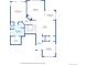 A detailed floorplan showcasing the layout of the main level including the kitchen, dining room and living room at 13901 E Saratoga Pl, Aurora, CO 80015