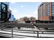 Rooftop deck view highlighting entertainment space near Coors Field and downtown Denver at 1901 Wazee St # 304, Denver, CO 80202