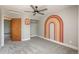 Bedroom featuring plush carpeting, a rainbow mural and closet at 20445 Mitchell Pl, Denver, CO 80249