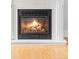 A cozy fireplace featuring white trim, dark metal detailing, and a warm, inviting fire at 2098 N Clarkson St, Denver, CO 80205