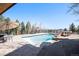 Beautiful in-ground pool surrounded by lush greenery, perfect for relaxation and summer enjoyment at 12555 Critchell Ln, Littleton, CO 80127