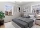 Spacious bedroom with hardwood floors and large windows at 2615 N Steele St, Denver, CO 80205